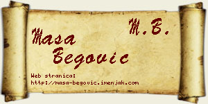 Maša Begović vizit kartica